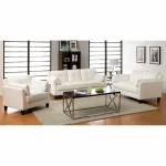 Pierre Sofa in White 2 Pc Set (Sofa +  Love Seat)